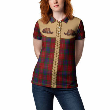 Fraser Tartan Women Polo Shirt Wee Coo Cowboy Cute Style