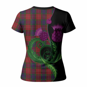 Fraser Tartan Women T shirt Traditional Scottish Thistle
