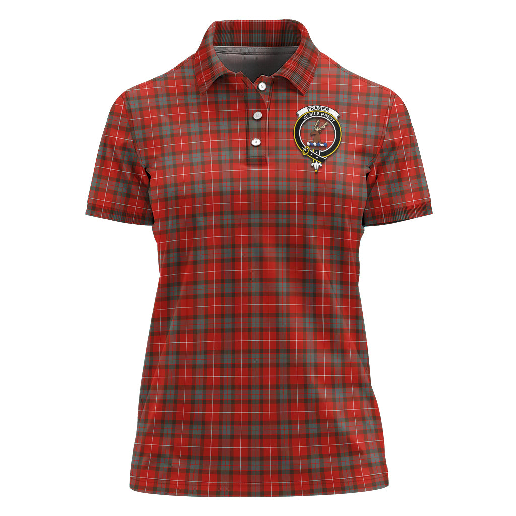 fraser-weathered-tartan-polo-shirt-with-family-crest-for-women