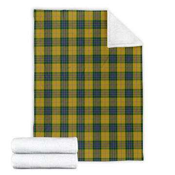 Fraser Yellow Tartan Blanket