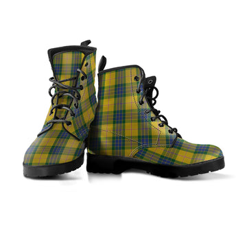 Fraser Yellow Tartan Leather Boots