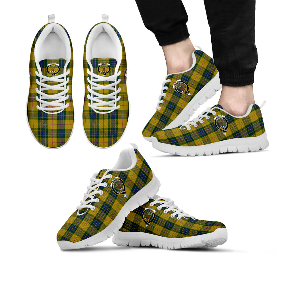 fraser-yellow-tartan-sneakers-with-family-crest