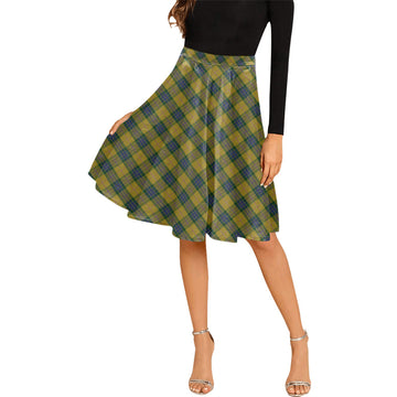 Fraser Yellow Tartan Melete Pleated Midi Skirt