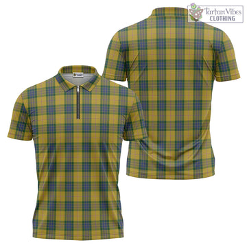 Fraser Yellow Tartan Zipper Polo Shirt