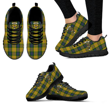 Fraser Yellow Tartan Sneakers with Family Crest
