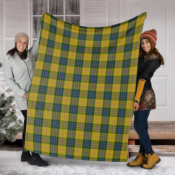 Fraser Yellow Tartan Blanket