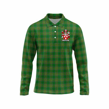 Freeman Irish Clan Tartan Long Sleeve Polo Shirt with Coat of Arms