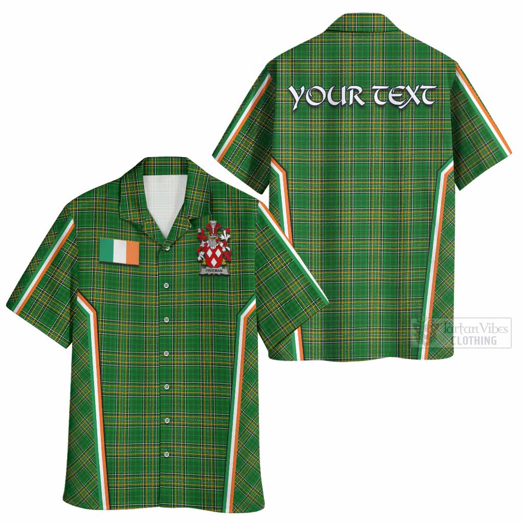 Freeman Irish Clan Coat of Arm Tartan Hawaiian Shirt Flag Style