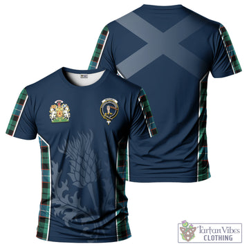 Mitchell Ancient Tartan T-Shirt with Family Crest and Scottish Thistle Vibes Sport Style