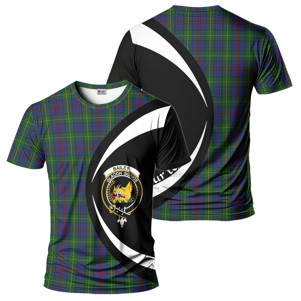 Bailey Tartan T-Shirt with Family Crest Circle Style Kid's Shirt - Tartan Vibes Clothing