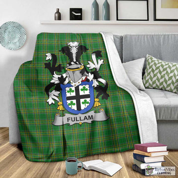 Tartan Vibes Clothing Fullam Irish Clan Tartan Blanket with Coat of Arms