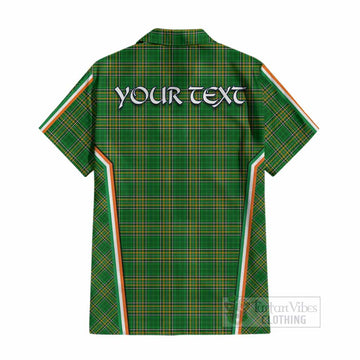 Fuller Irish Clan Coat of Arm Tartan Cotton Hawaiian Shirt Flag Style