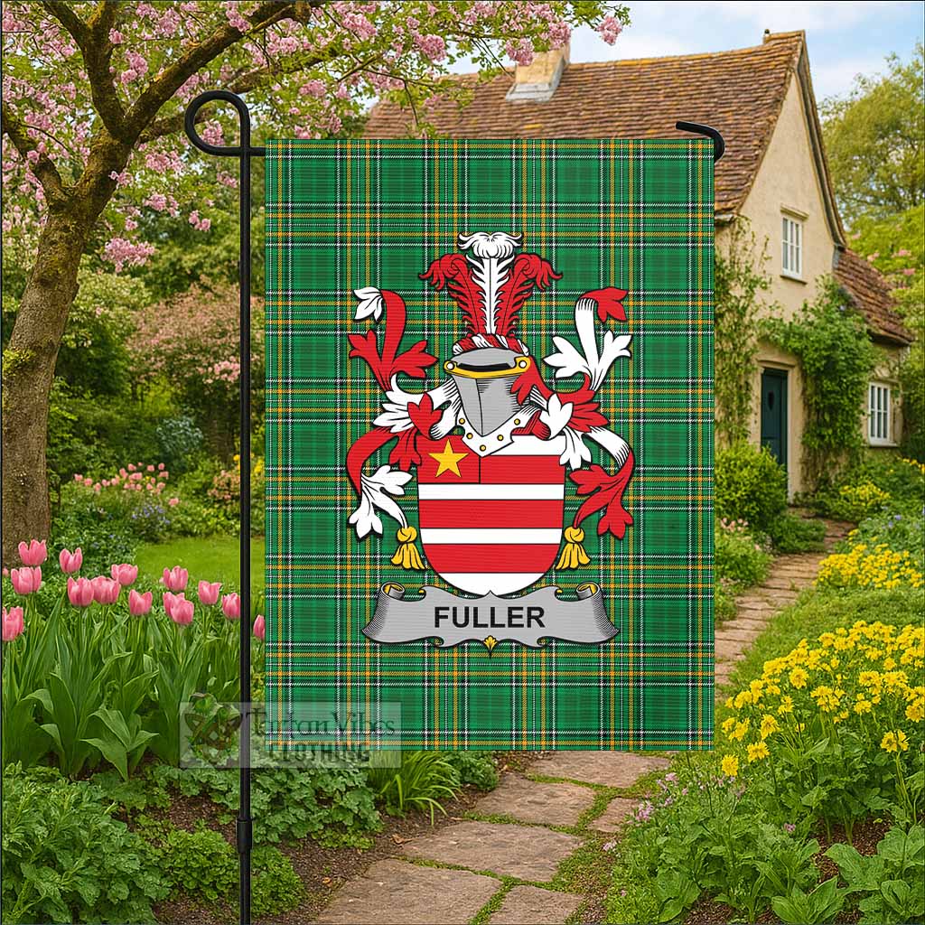 Fuller Irish Clan Tartan Flag with Coat of Arms