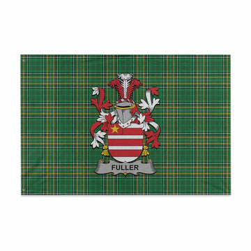 Fuller Irish Clan Tartan House Flag with Coat of Arms