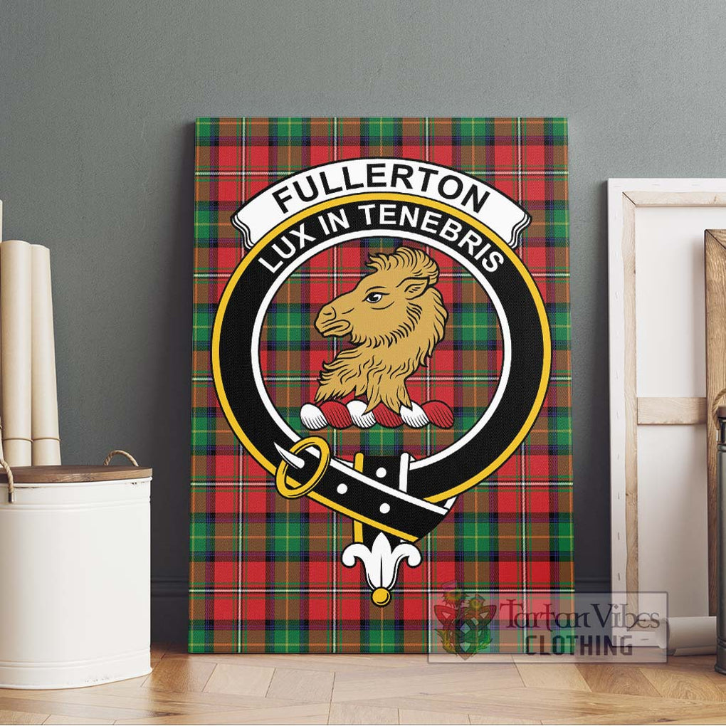 Fullerton Tartan Canvas Print Wall Art with Family Crest Without Frame - Tartan Vibes Clothing