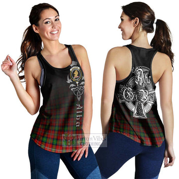 Fullerton Tartan Women's Racerback Tanks Featuring Alba Gu Brath Family Crest Celtic Inspired 4XL - Tartan Vibes Clothing