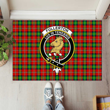 Fullerton Tartan Rubber Doormat with Family Crest L 60*90cm - Tartan Vibes Clothing