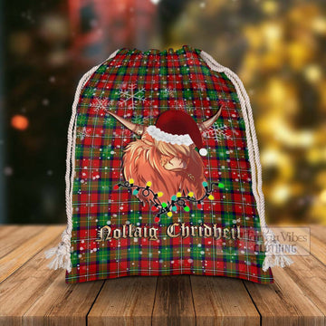 Fullerton Tartan Christmas Santa's Bag with Twinkle Highland Cattle - Tartan Vibes Clothing