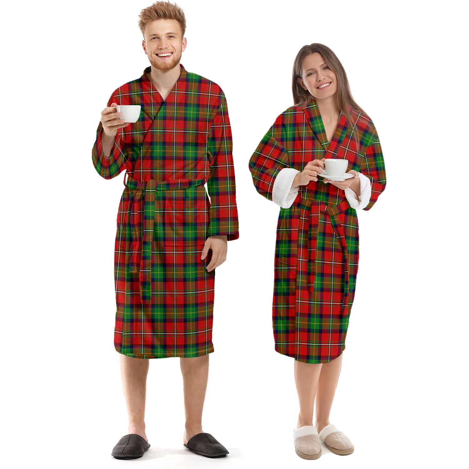 Fullerton Tartan Bathrobe Unisex S - Tartan Vibes Clothing