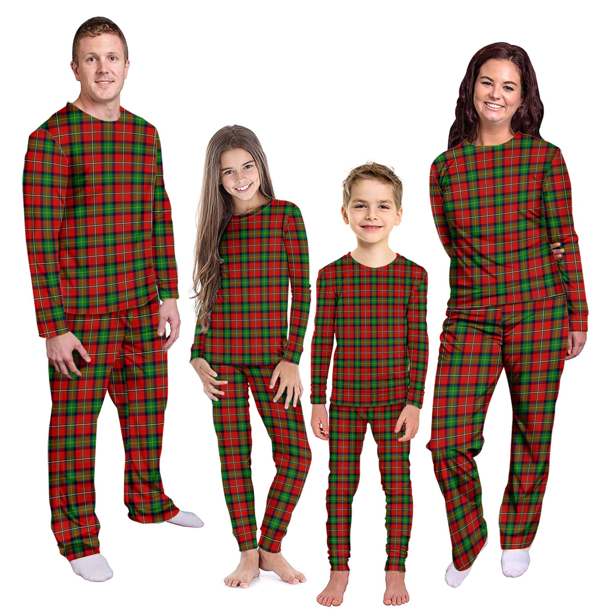Fullerton Tartan Pajamas Family Set Kid - Tartan Vibes Clothing