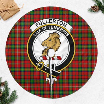 Fullerton Tartan Christmas Tree Skirt with Family Crest 47*47 inch - Tartan Vibes Clothing