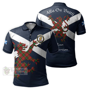 Fullerton Tartan Lion Rampant Polo Shirt Proudly Display Your Heritage with Alba Gu Brath and Clan Name Kid - Tartan Vibes Clothing