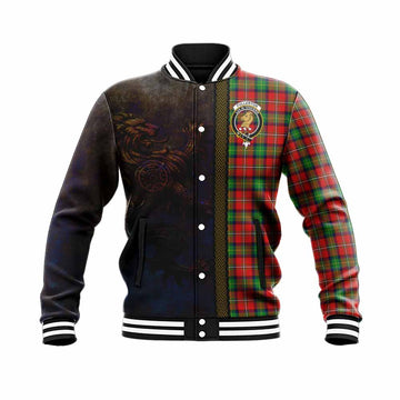 Tartan Vibes Clothing Fullerton Tartan Family Crest Baseball Jacket Alba Gu Brath Be Brave Lion Ancient Style