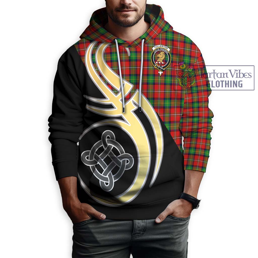 Fullerton Tartan Hoodie with Family Crest and Celtic Symbol Style Zip Hoodie - Tartan Vibes Clothing