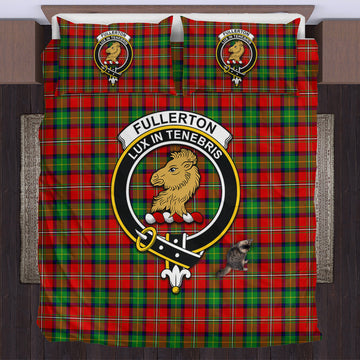 Fullerton Tartan Bedding Set with Family Crest US Bedding Set - Tartan Vibes Clothing