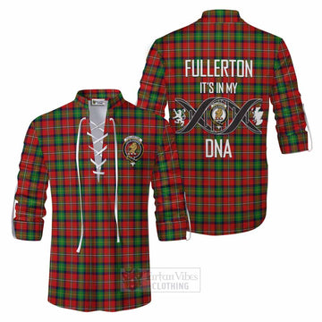 Fullerton Tartan Ghillie Kilt Shirt with Family Crest DNA In Me Style Men - Tartan Vibes Clothing