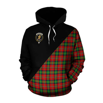Fullerton Tartan Cotton Hoodie with Family Crest and Military Logo Style Pullover Hoodie XS - Tartan Vibes Clothing