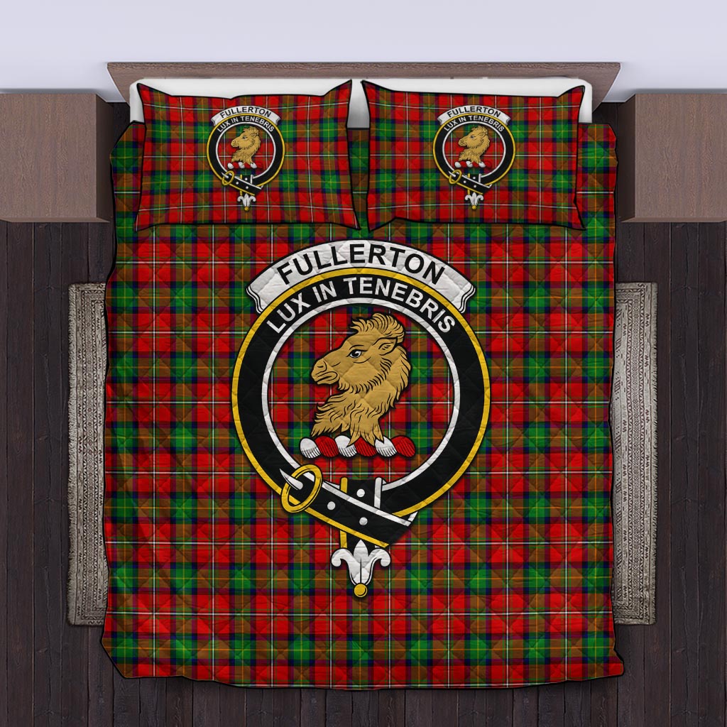 Fullerton Tartan Quilt Bed Set with Family Crest King - Tartan Vibes Clothing