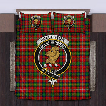 Fullerton Tartan Quilt Bed Set with Family Crest King - Tartan Vibes Clothing
