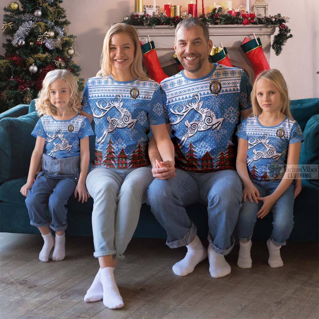 Fullerton Clan Christmas T-Shirt Celtic Reindeer Style Kid's Shirt - Tartan Vibes Clothing