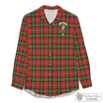 Fullerton Tartan Women's Casual Shirt with Family Crest Female - Tartan Vibes Clothing