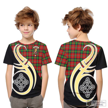 Fullerton Tartan Kid T-Shirt with Family Crest and Celtic Symbol Style Youth XL Size14 - Tartan Vibes Clothing