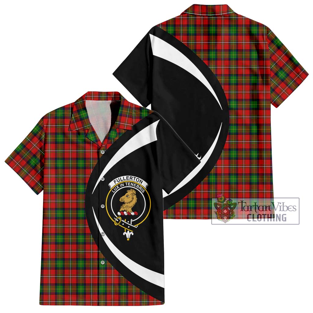 Fullerton Tartan Hawaiian Shirt with Family Crest Circle Style Kid - Tartan Vibes Clothing