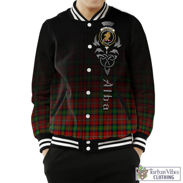 Fullerton Tartan Baseball Jacket Featuring Alba Gu Brath Family Crest Celtic Inspired Unisex - Tartan Vibes Clothing