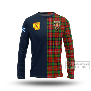 Fullerton Tartan Long Sleeve T-Shirt Alba with Scottish Lion Royal Arm Half Style Unisex - Tartan Vibes Clothing