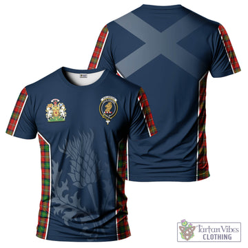 Tartan Vibes Clothing Fullerton Tartan T-Shirt with Family Crest and Scottish Thistle Vibes Sport Style