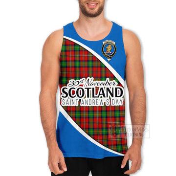 Fullerton Family Crest Tartan Men's Tank Top Celebrate Saint Andrew's Day in Style Men - Tartan Vibes Clothing