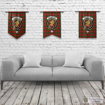 Fullerton Tartan Gonfalon, Tartan Banner with Family Crest Rectangle - Tartan Vibes Clothing