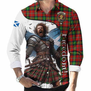 Fullerton Crest Tartan Long Sleeve Button Shirt Inspired by the Freedom of Scottish Warrior Men's Shirt S - Tartan Vibes Clothing