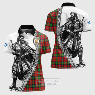 Fullerton Tartan Clan Crest Women's Polo Shirt with Highlander Warrior Celtic Style Women - Tartan Vibes Clothing