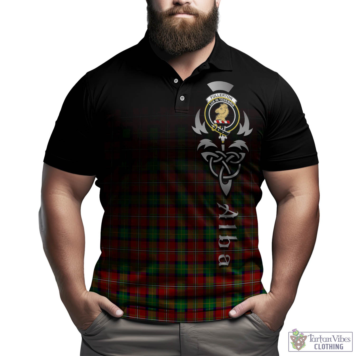 Fullerton Tartan Polo Shirt Featuring Alba Gu Brath Family Crest Celtic Inspired Kid - Tartan Vibes Clothing