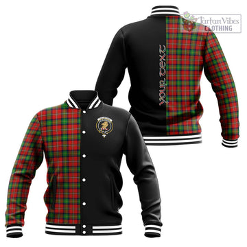 Fullerton Tartan Baseball Jacket with Family Crest and Half Of Me Style Unisex - Tartan Vibes Clothing