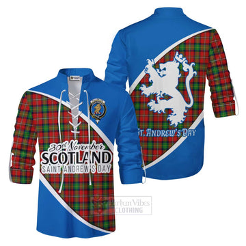 Fullerton Family Crest Tartan Ghillie Kilt Shirt Celebrate Saint Andrew's Day in Style Men - Tartan Vibes Clothing