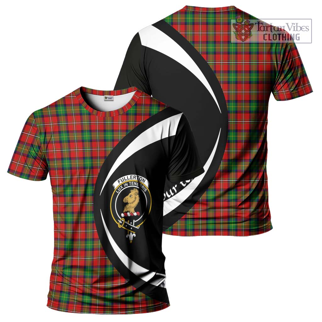 Fullerton Tartan T-Shirt with Family Crest Circle Style Kid's Shirt - Tartan Vibes Clothing