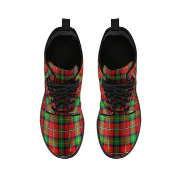 Fullerton Tartan Leather Boots - Tartan Vibes Clothing