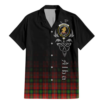 Fullerton Tartan Hawaiian Shirt Shirt Featuring Alba Gu Brath Family Crest Celtic Inspired - Tartan Vibes Clothing